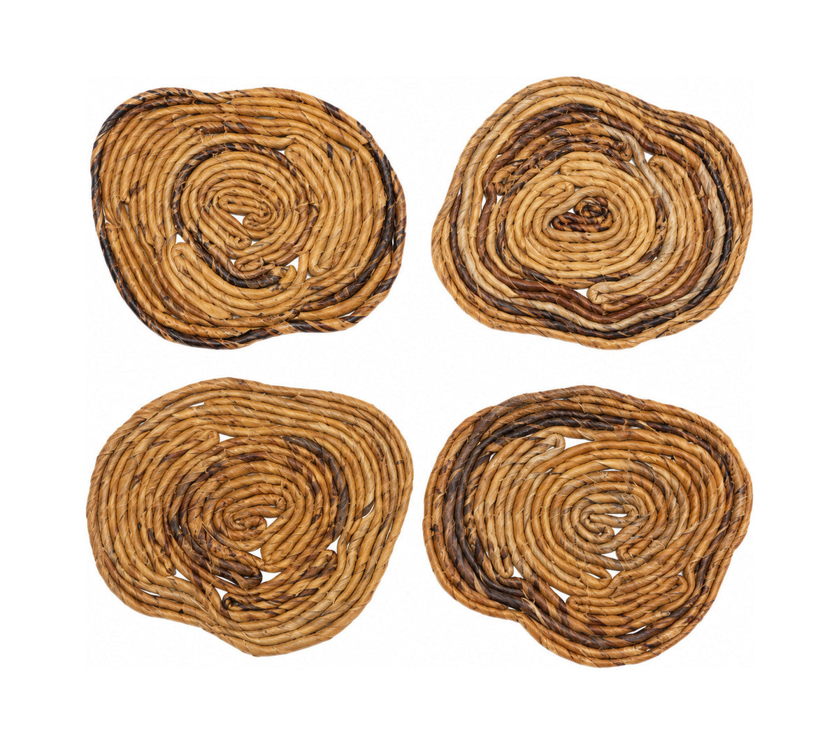 Sample: Nido Coasters in Natural & Brown, Set of 4 in Gift Bag