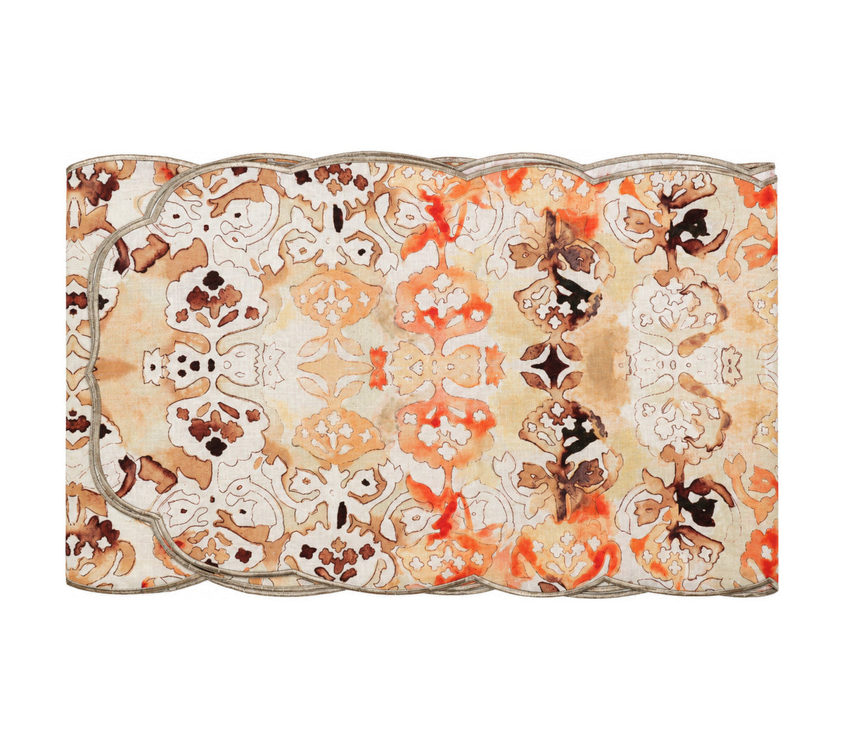 Sample: Scallop Edge Giverny Runner in Natural & Brown