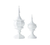 Kim Seybert, Inc.Decor Totem in White, Set of 2 in a Box