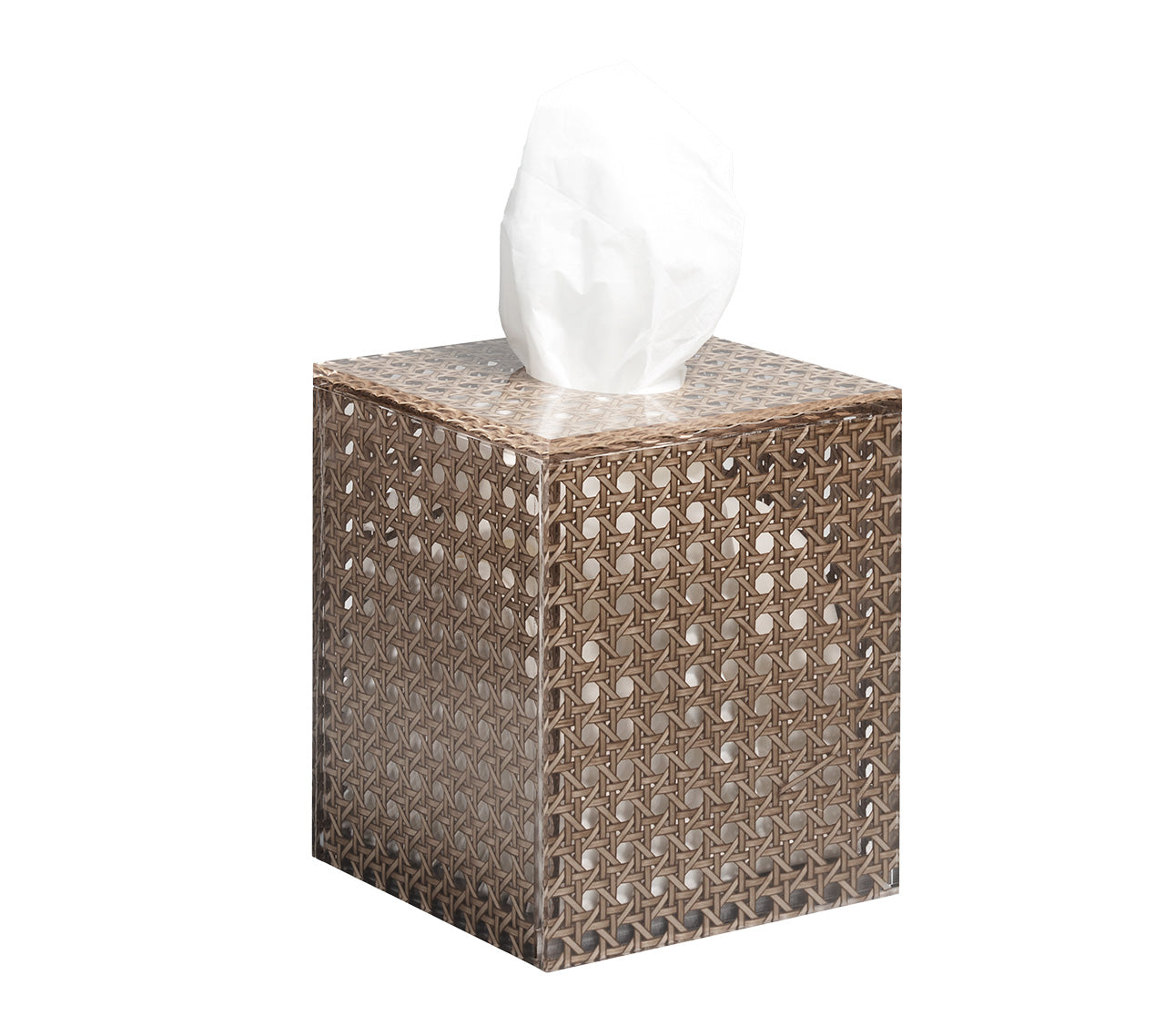 Reed Tissue Box in Brown