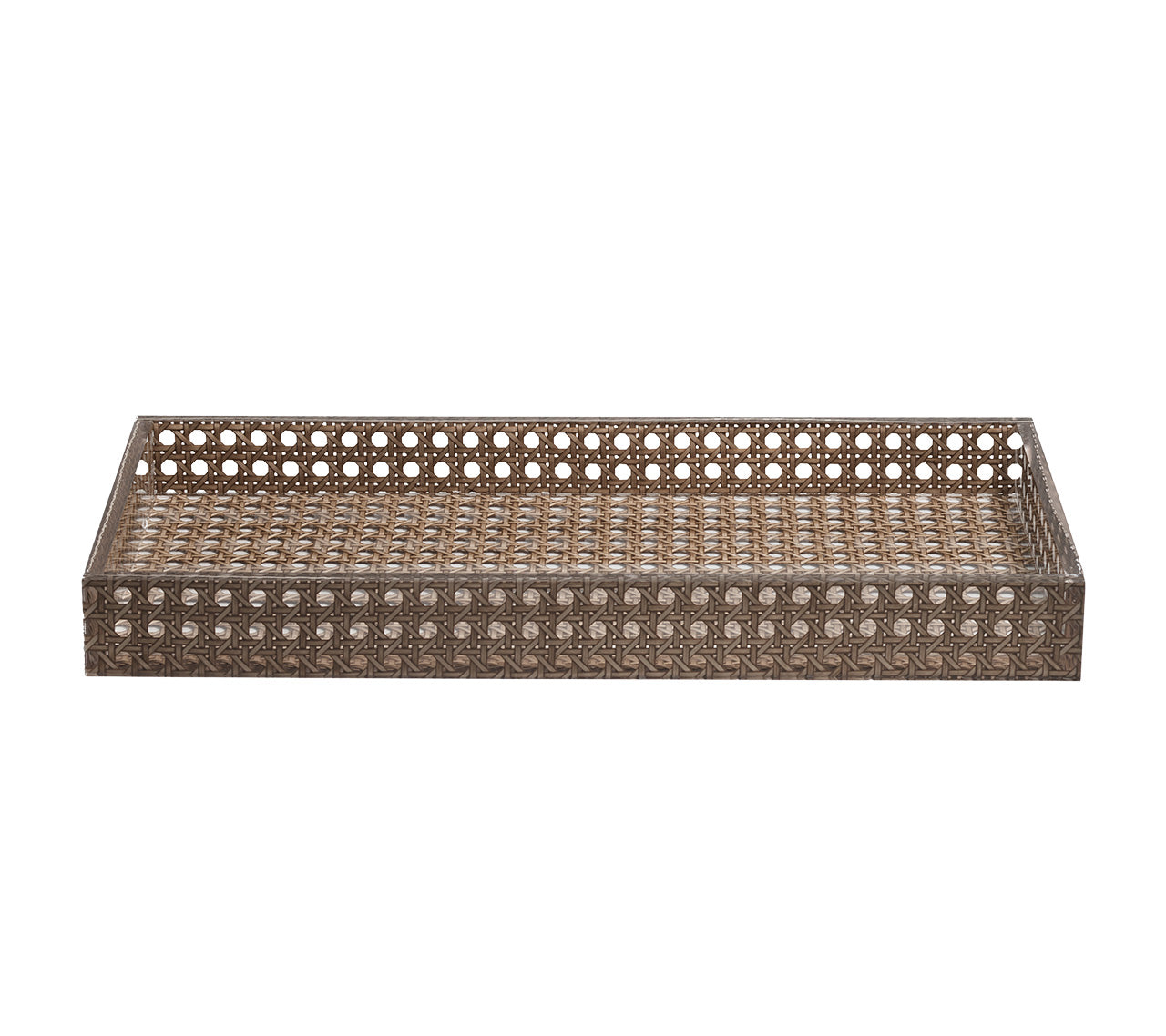 Reed Tray in Brown, 14.5"L x 7.5"W