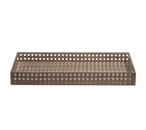 Reed Tray in Brown, 14.5"L x 7.5"W