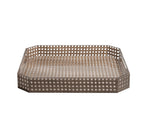 Reed Tray in Brown, 15"L x 15"W