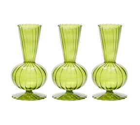 Kim Seybert, Inc.Tess Bud Vase in Olive, Set of 3 in a BoxHome Decor