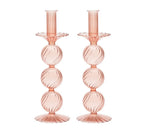 Kim Seybert, Inc.Iris Tall Candle Holder in Blush, Set of 2 in a BoxHome Decor