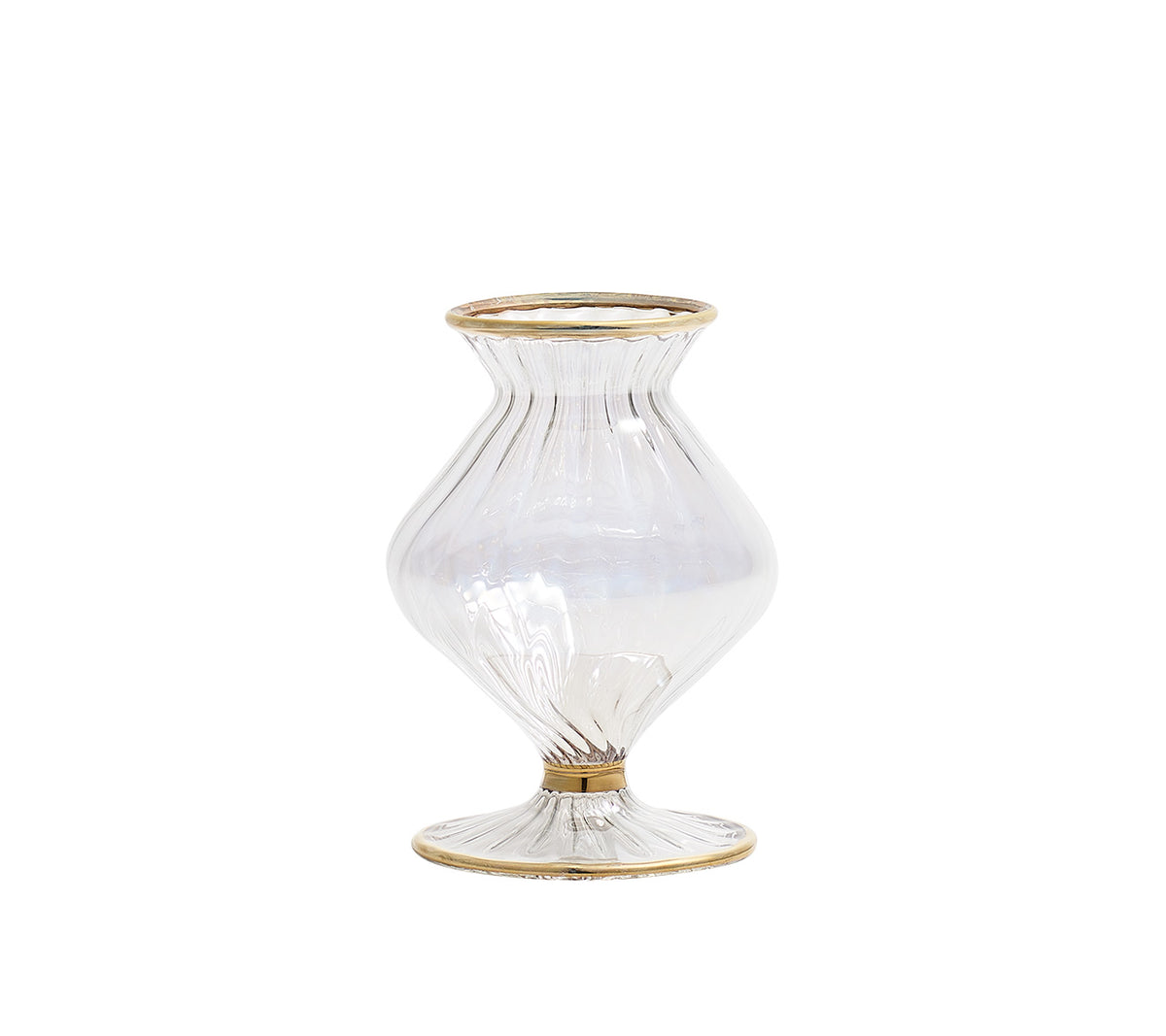 Kim Seybert Luxury Scallop Bud Vase in Clear