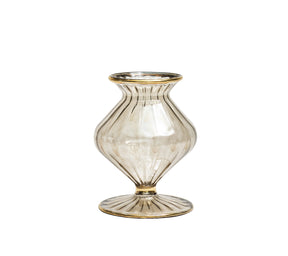 Scallop Bud Vase in Smoke