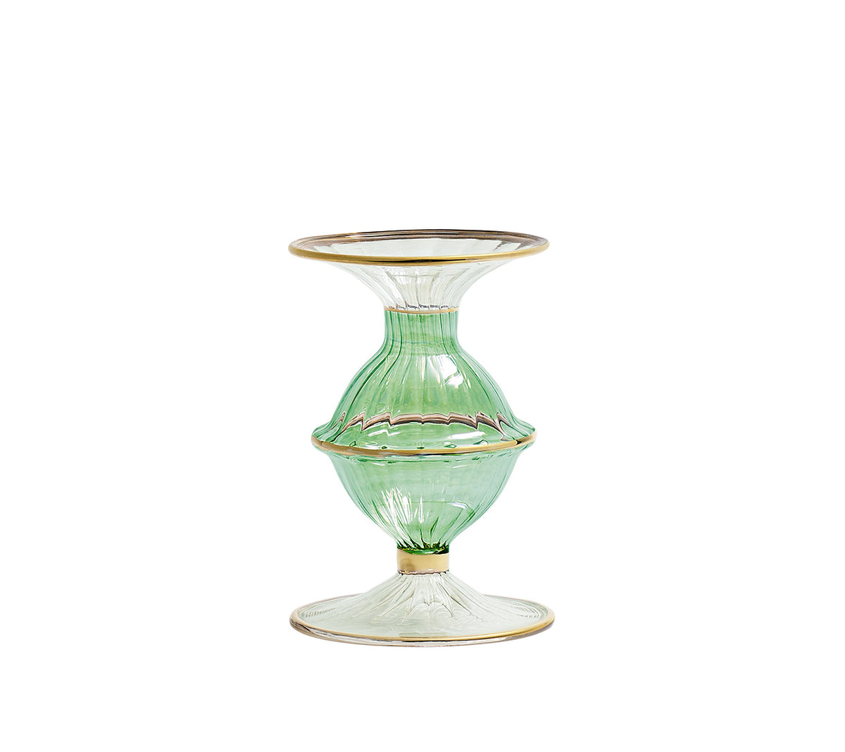 Kim Seybert Luxury Blossom Candle Holder in Green