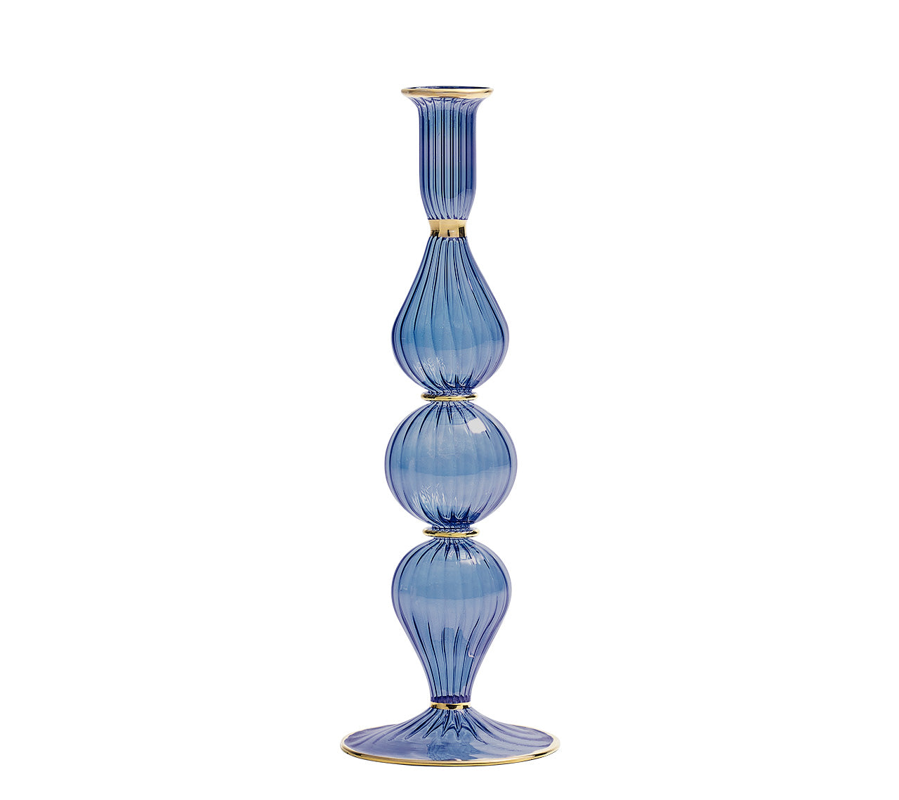 Ripple Candle Holder in Blue