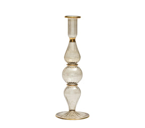 Ripple Candle Holder in Smoke