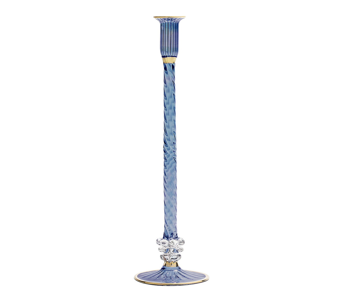 Kim Seybert Luxury Braid Candle Holder in Blue