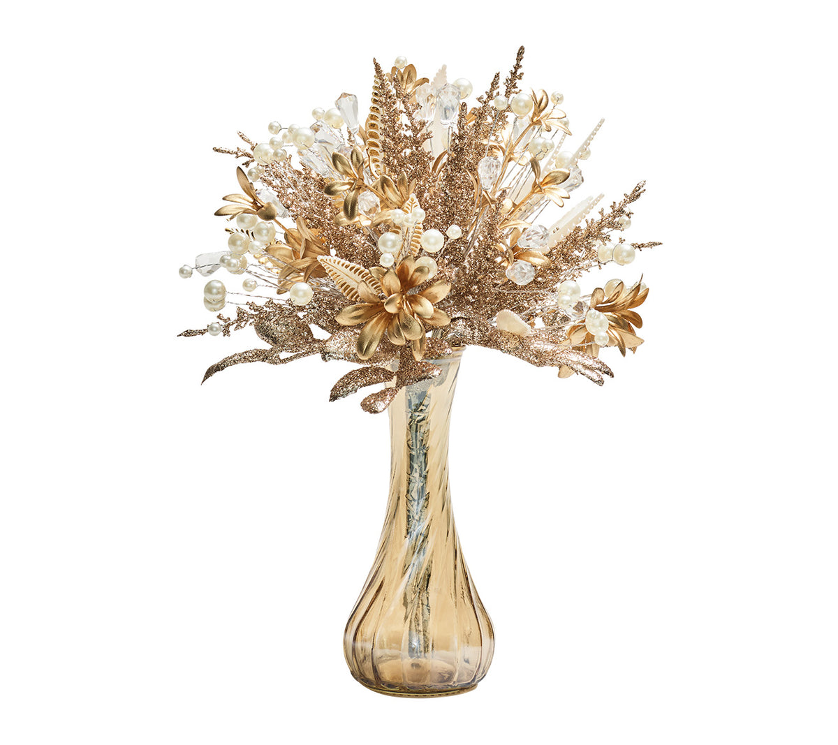 Gilded Spray Floral Bouquet, 11"