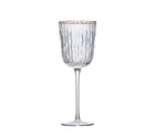 Bamboo Wine Glass in Clear & Gold, Set of 4