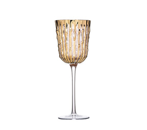 Bamboo Wine Glass in Gold, Set of 4