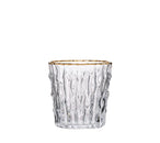 Bamboo Tumbler in Clear & Gold, Set of 4