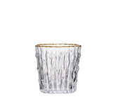 Bamboo Tumbler in Clear & Gold, Set of 4