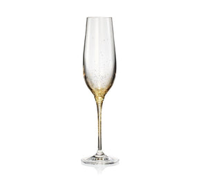 Kim Seybert, Inc.Orion Champagne Glass in Gold, Set of 4Glassware