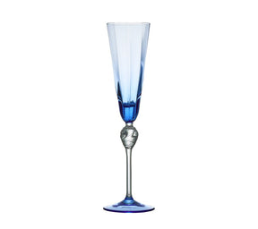 Kim Seybert, Inc.Daphne Flute in Blue, Set of 4Glassware