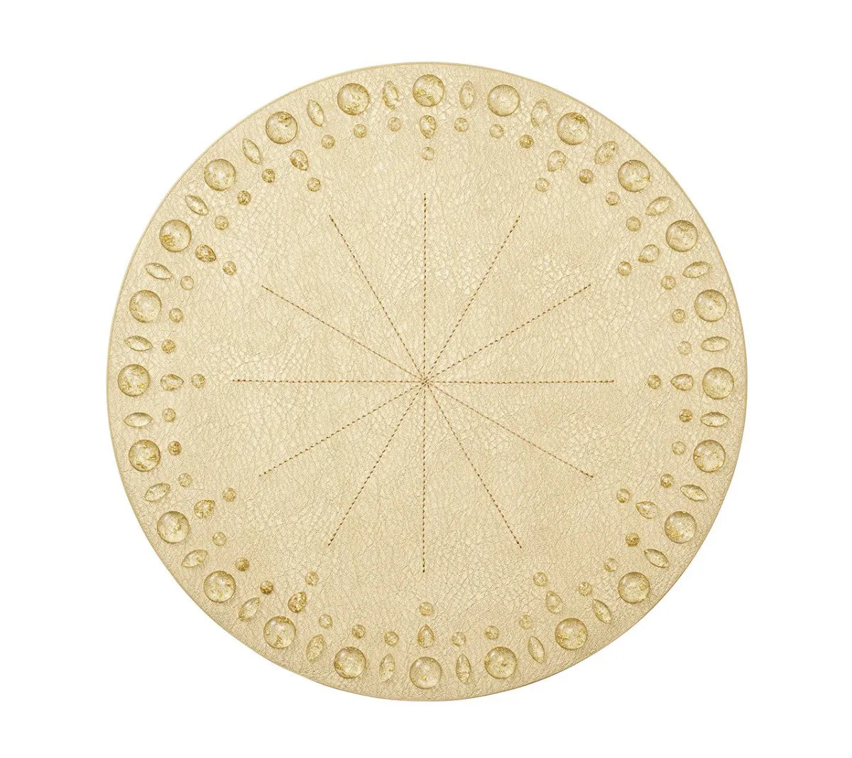 Dew Drops Placemat in Gold, Set of 4
