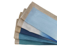 Dip Dye Napkins in Blues, Set of 4