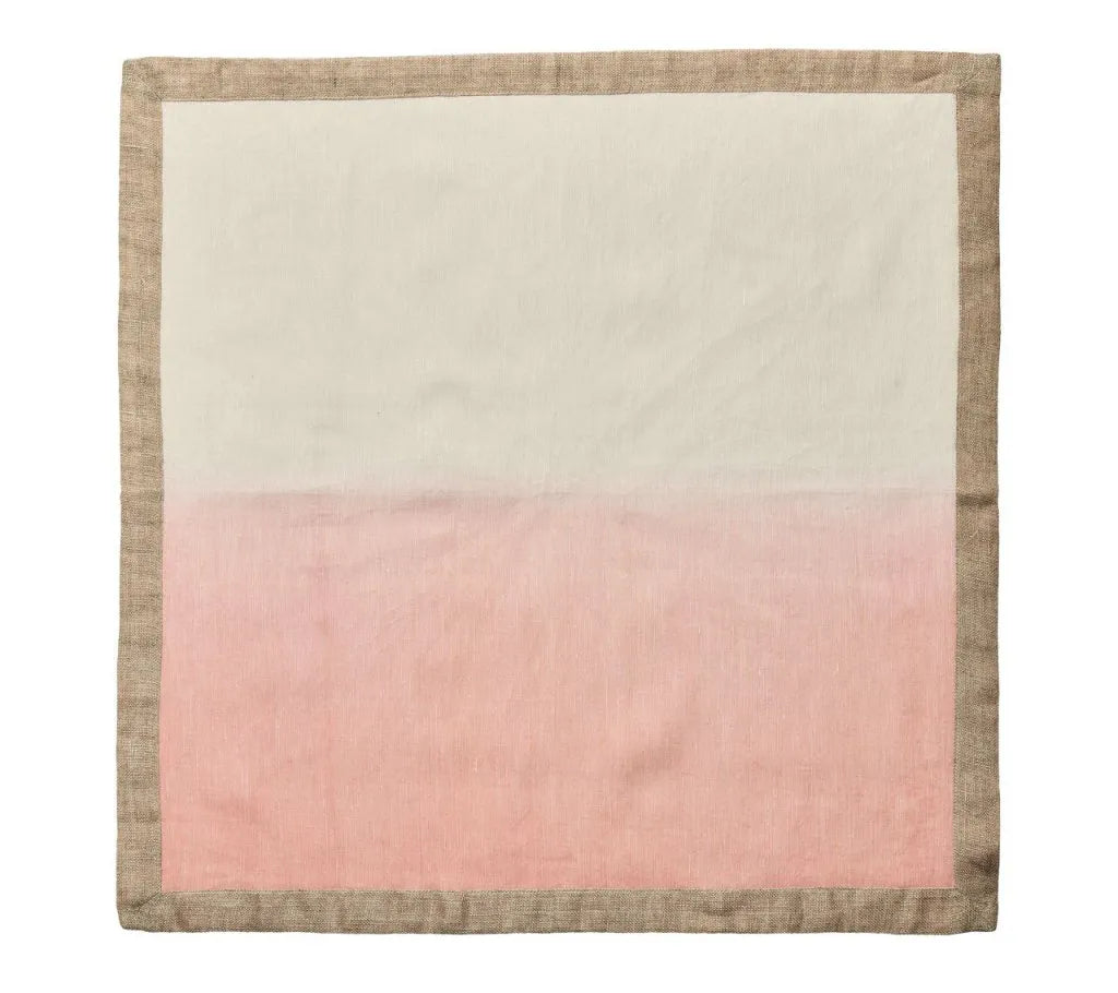 Dip Dye Napkin in Blush & Gold, Set of 4