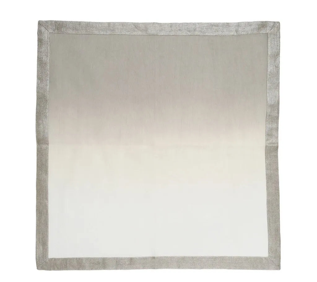 Dip Dye Napkin in Gray & Silver, Set of 4
