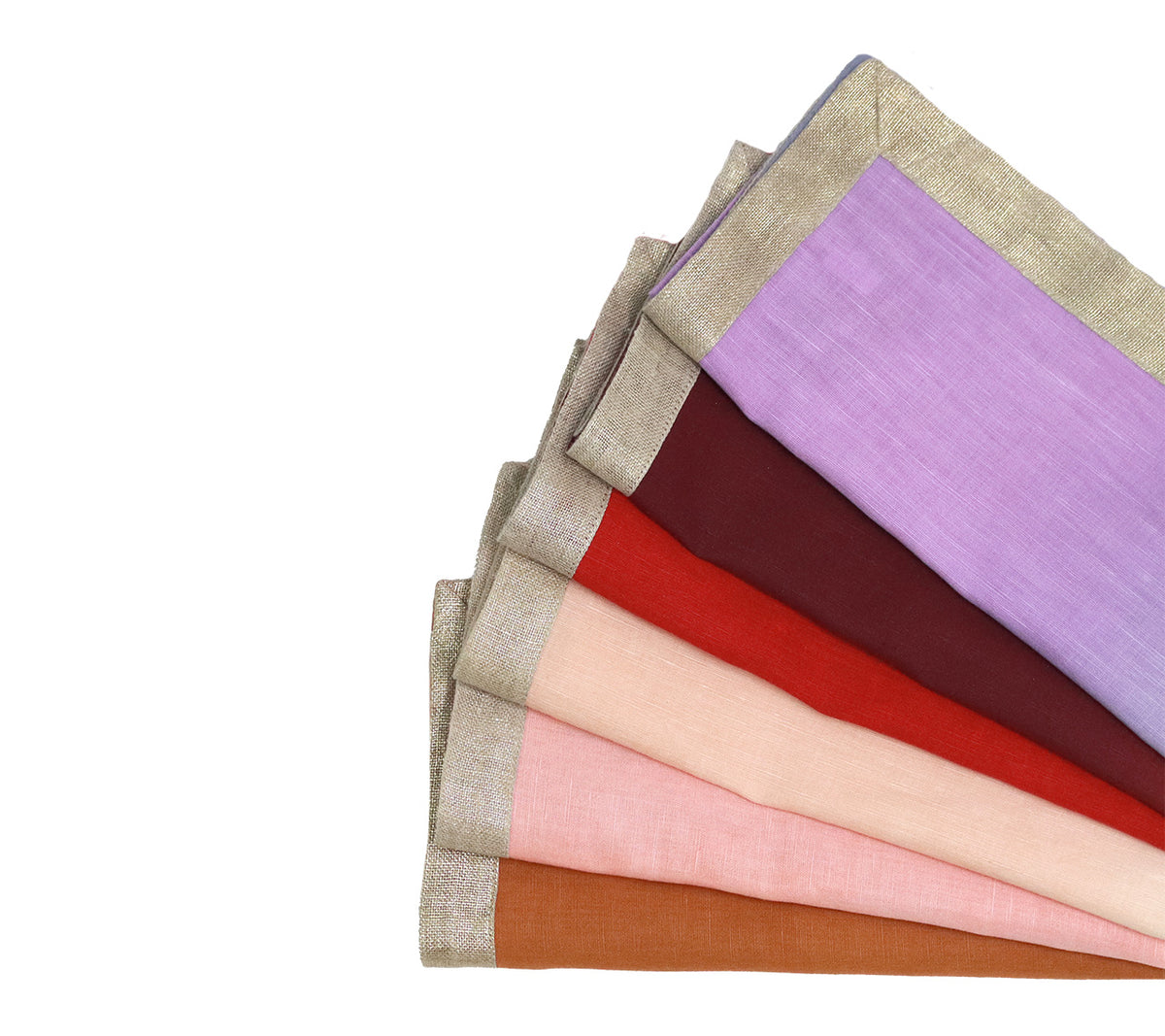 Dip Dye Napkins in Warm Tones, Set of 4