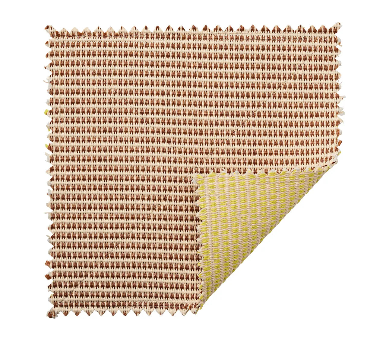 Duet Reversible Placemat in Brown & Yellow, Set of 4