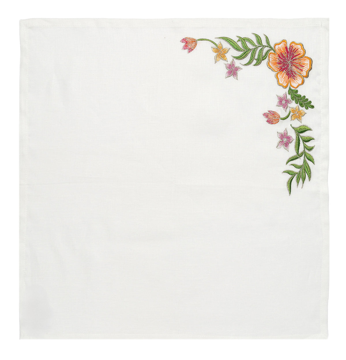 Eden Napkin in White & Multi, Set of 4