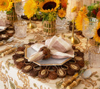 Broad Stripe Napkin in Brown & White, Set of 4