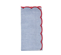 Fiesta Napkin in White, Navy & Red, Set of 4