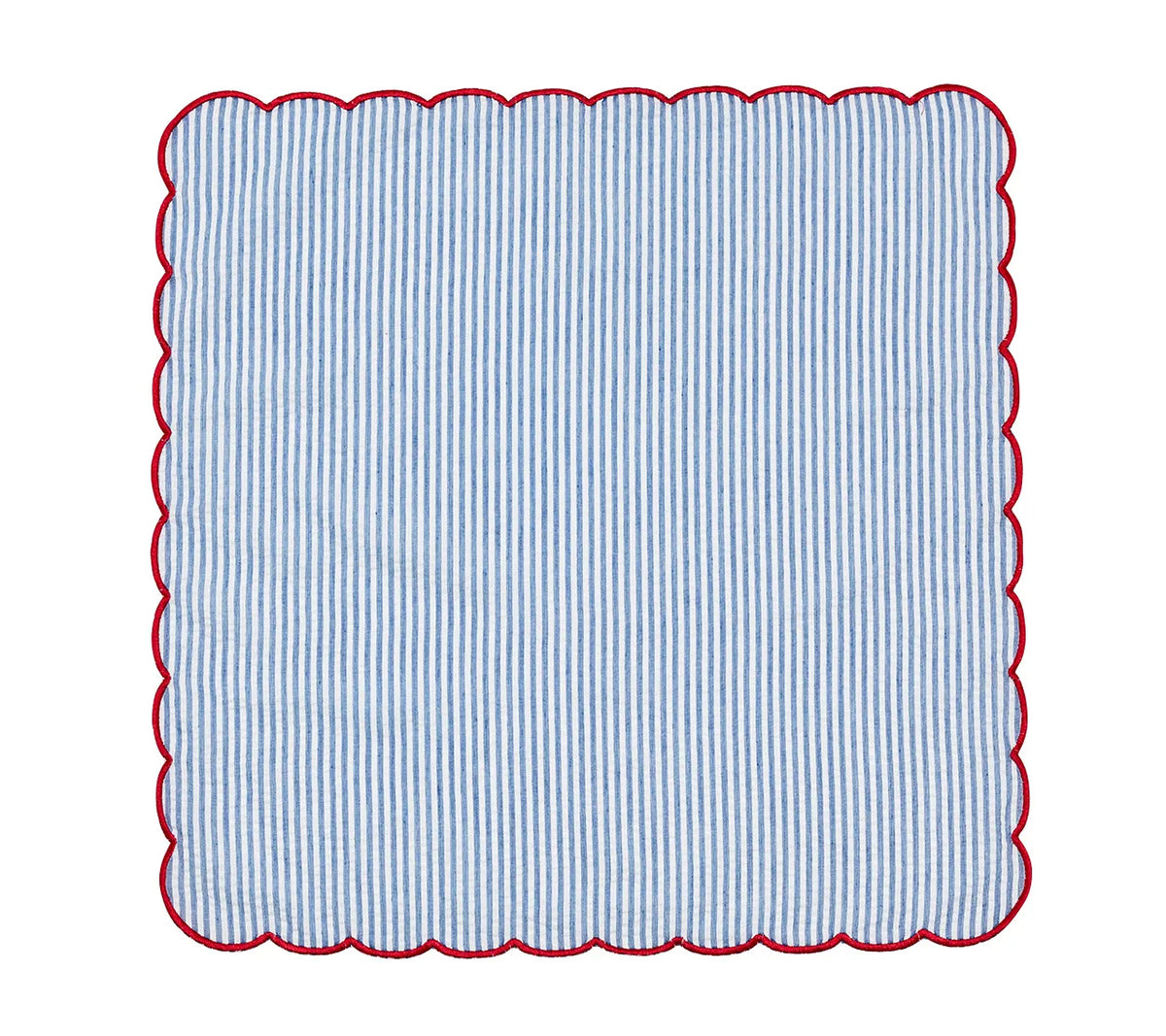 Fiesta Napkin in White, Navy & Red, Set of 4