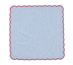 Fiesta Napkin in White, Navy & Red, Set of 4