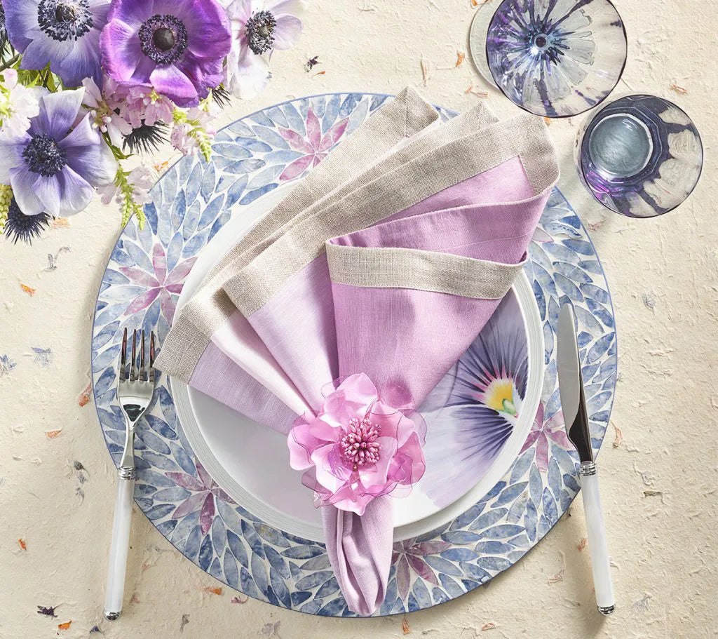 Flora Placemat in Lilac & Periwinkle, Set of 4