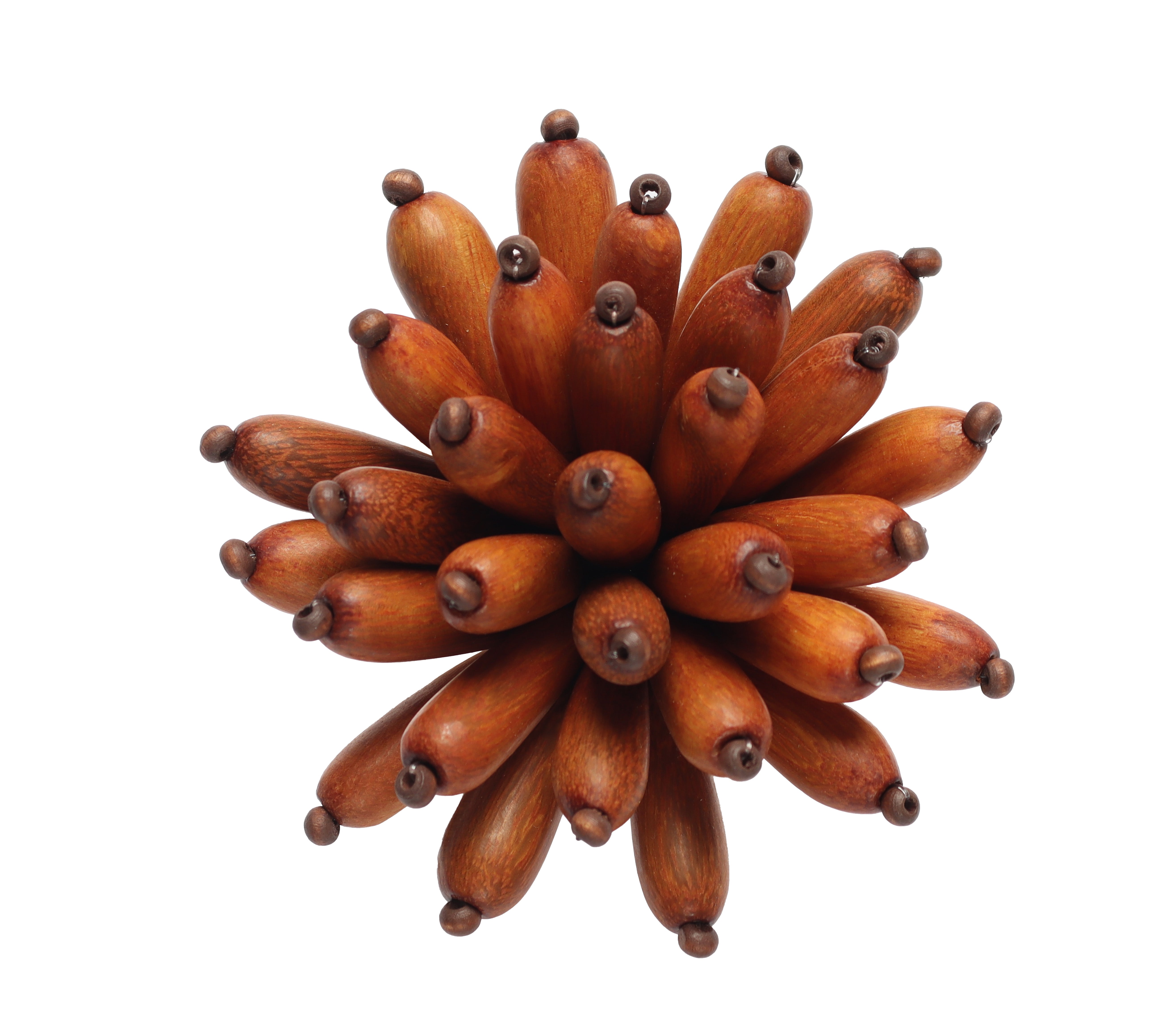 Florette Napkin Ring in Brown, Set of 4