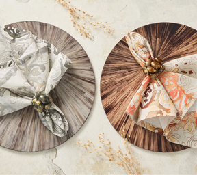 Giverny Napkin in Natural & Gray, Set of 4