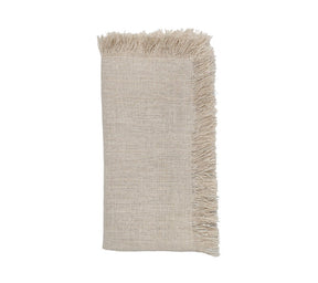 Fringe Napkin in Natural & Silver, Set of 4
