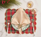 Holiday Threads Placemat in Red, Green & Gold