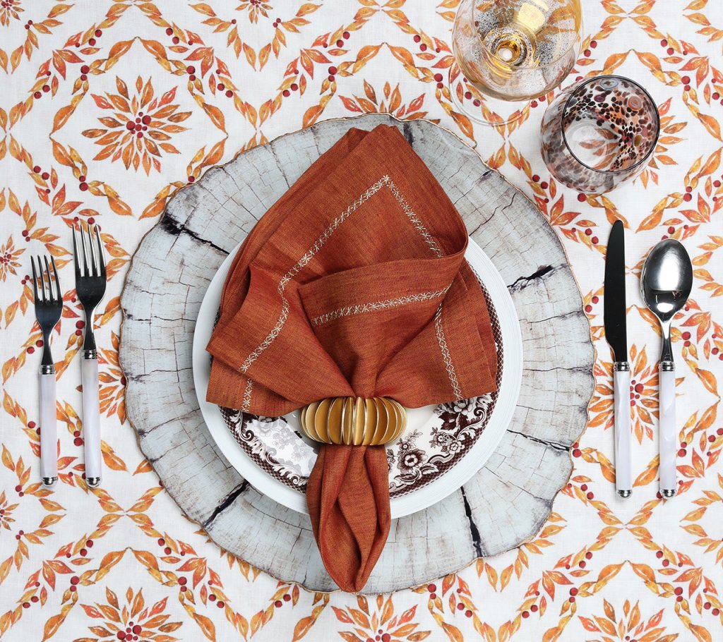 Kim Seybert, Inc.Classic Napkin in Rust, Set of 4Napkins