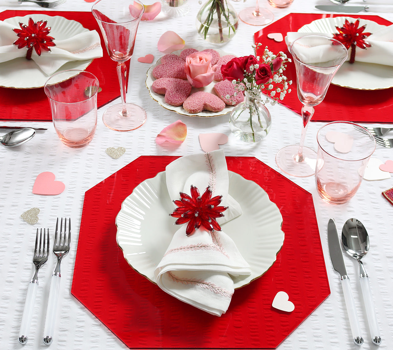 Red Placemat, Set of 4 in a Box