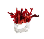 Amalfi Napkin Ring in Coral, Set of 4 in a Gift Box