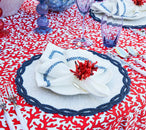 Amalfi Napkin Ring in Coral, Set of 4 in a Gift Box