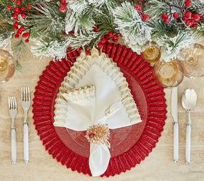 Kim Seybert, Inc.Etoile Placemat in Red, Set of 2 in a Gift BoxPlacemats