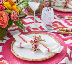 Kim Seybert Luxury Fun Burst Napkin Ring in Pink, Orange & White