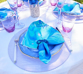 Kim Seybert, Inc.Splash Napkin in Blue & Seafoam, Set of 4Napkins