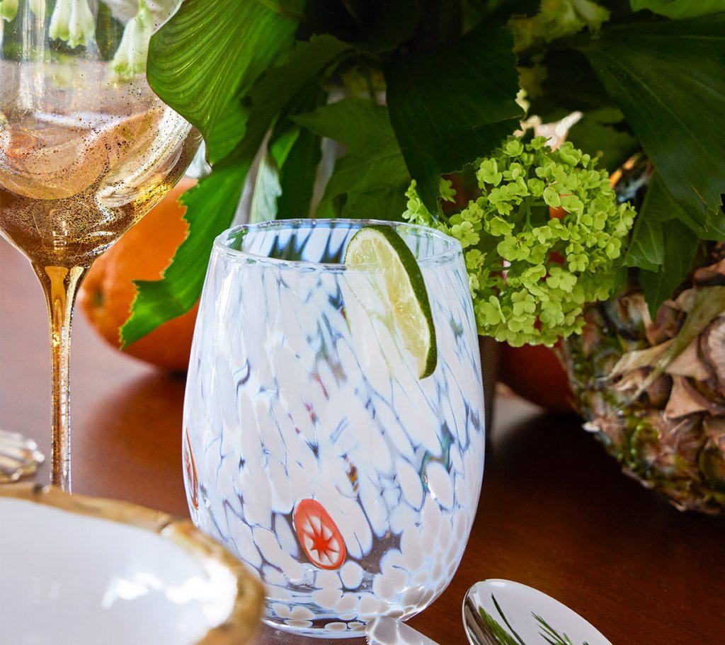 Kim Seybert, Inc.Gala Tumbler in White, Set of 4Glassware