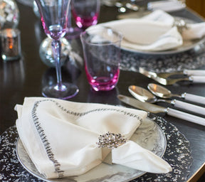 Kim Seybert, Inc.Stardust Placemat in Clear & Silver, Set of 4Placemats