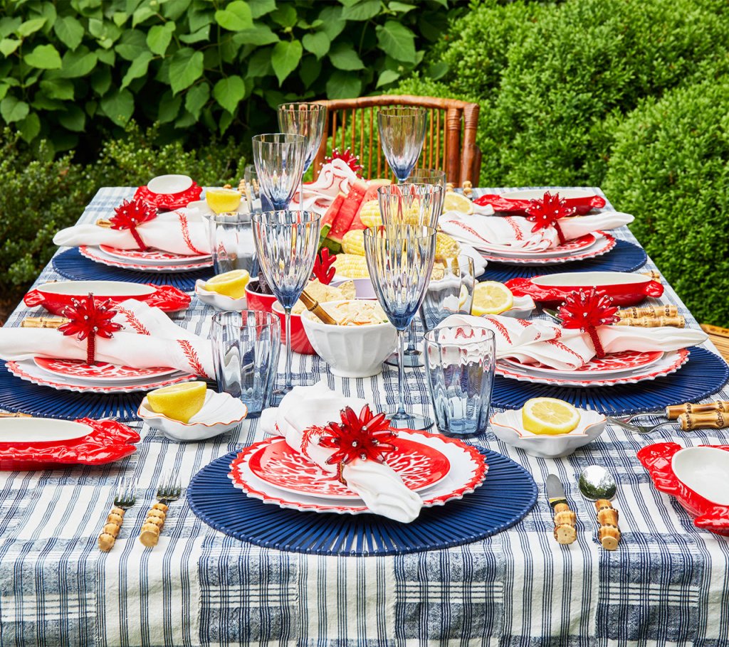 Spoke Placemat in Navy, Set of 4