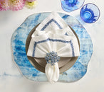 Lazul Placemat in Blue & Gray, Set of 4