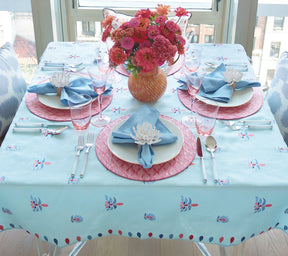 Kim Seybert, Inc.Lima Tablecloth in Sky Blue